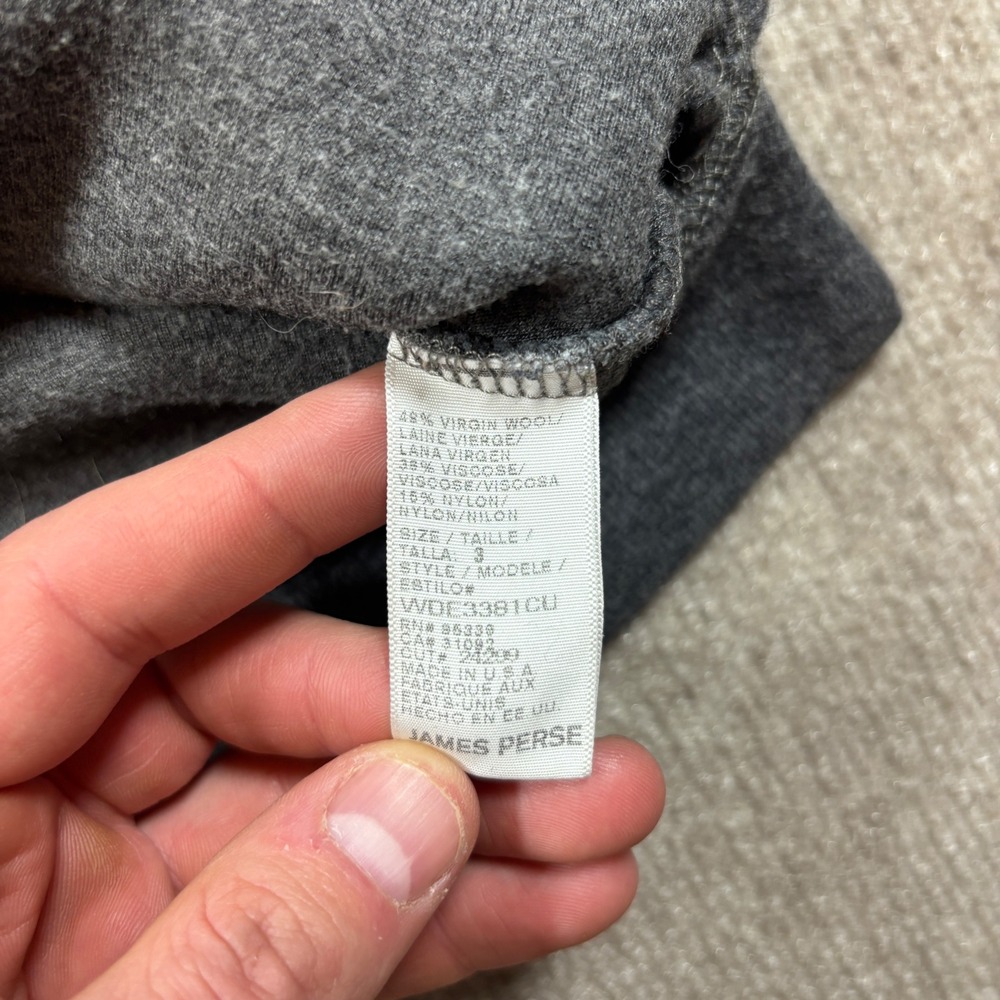James Perse Gray Mock Neck Wool Blend Sweater Women's Size 3/Large EUC - Picture 2 of 6